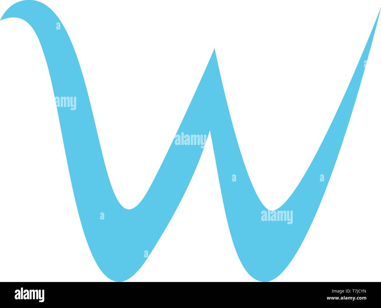 W lettere logo aziendali e modello di simboli Illustrazione Vettoriale