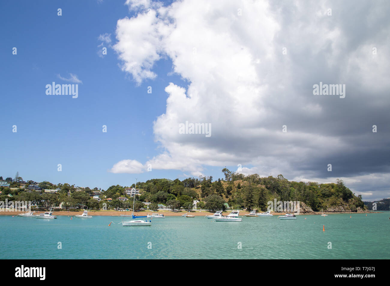 Barche a vela in Russell, Nuova Zelanda Foto Stock