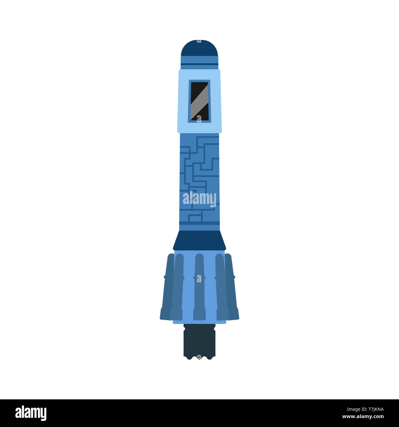 Lander Icona vettore astronomia space illustrazione. Luna rocket cosmo travel. Esplorazione Marte navicella spaziale shuttle Discovery Illustrazione Vettoriale