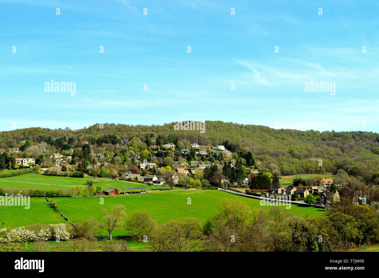 Grindleford un villaggio nel Parco Nazionale di Peak District nel Derbyshire Foto Stock