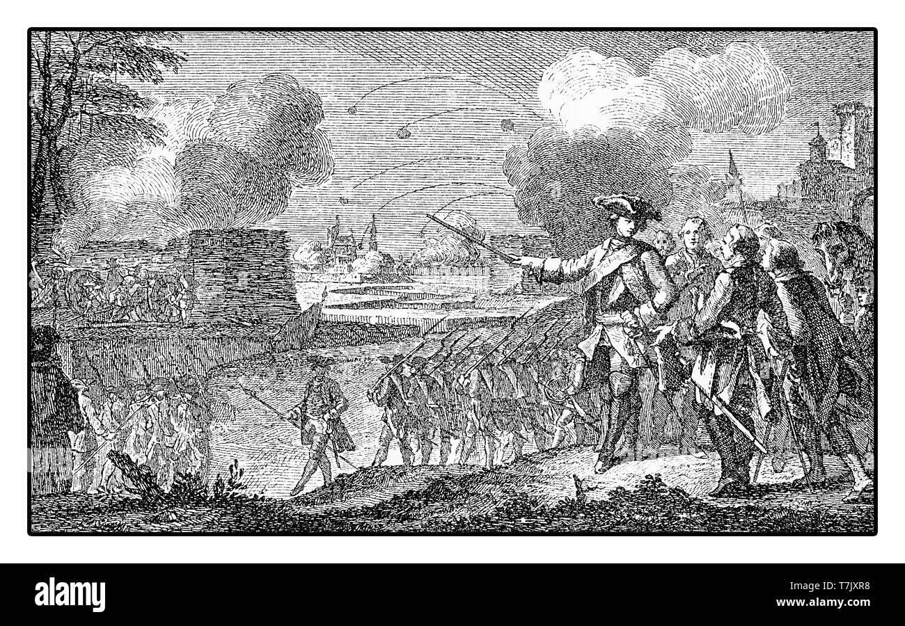 Federico II re di Prussia ha riorganizzato il prussiano eserciti e fu un grande leader militare e stategist edificazione Prussia a una grande potenza in Europa Foto Stock