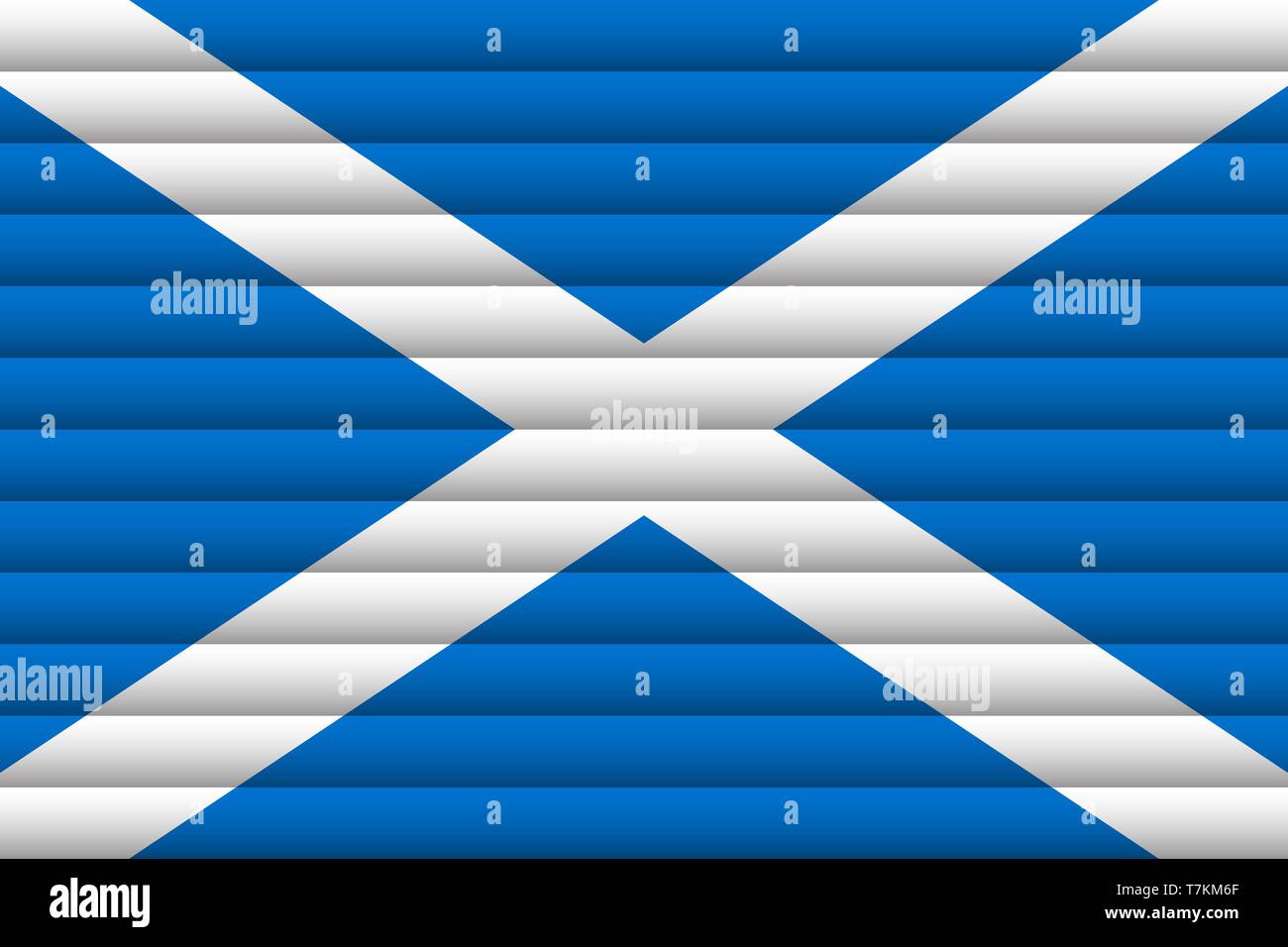 Bandiera Nazionale della Scozia. Per Giorno di Indipendenza. Illustrazione Vettoriale. Illustrazione Vettoriale