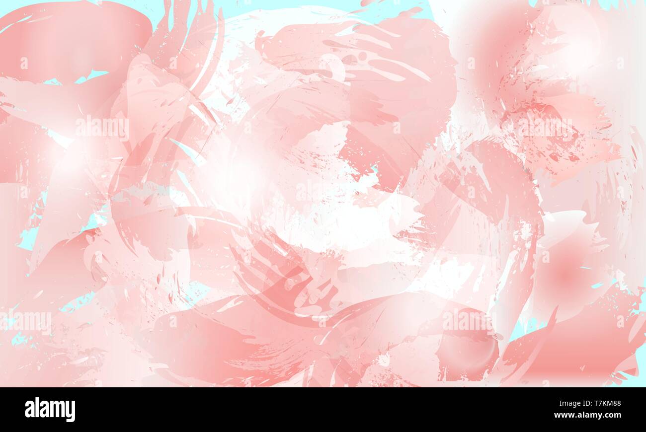 Soft splash sfondo pastello in tinte di rosa. Vettore astratto elemento di design per il web, banner, poster Illustrazione Vettoriale