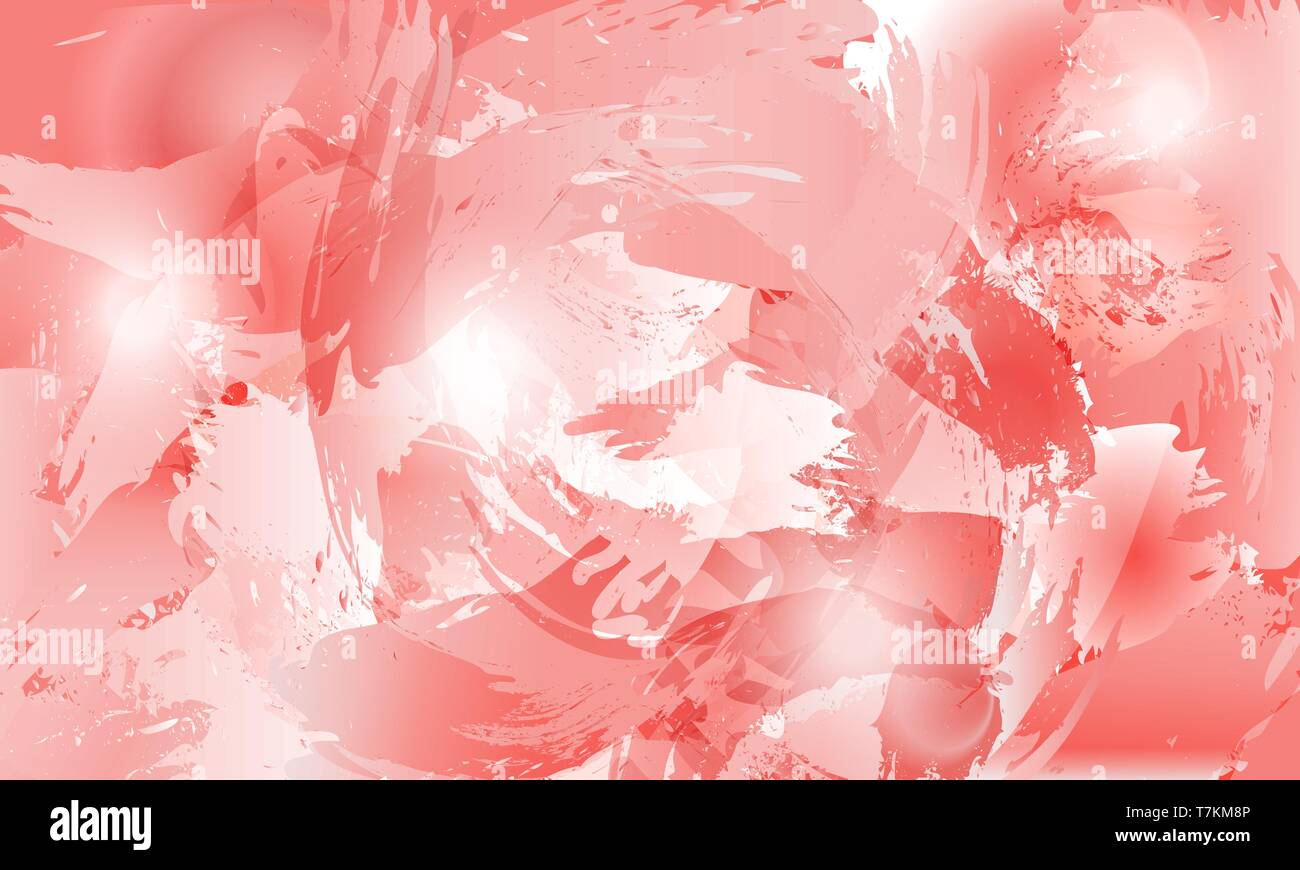 Splash vettore sfondo floreale in tinte di rosa. Disegno astratto elemento per il web banner. Poster di design Illustrazione Vettoriale