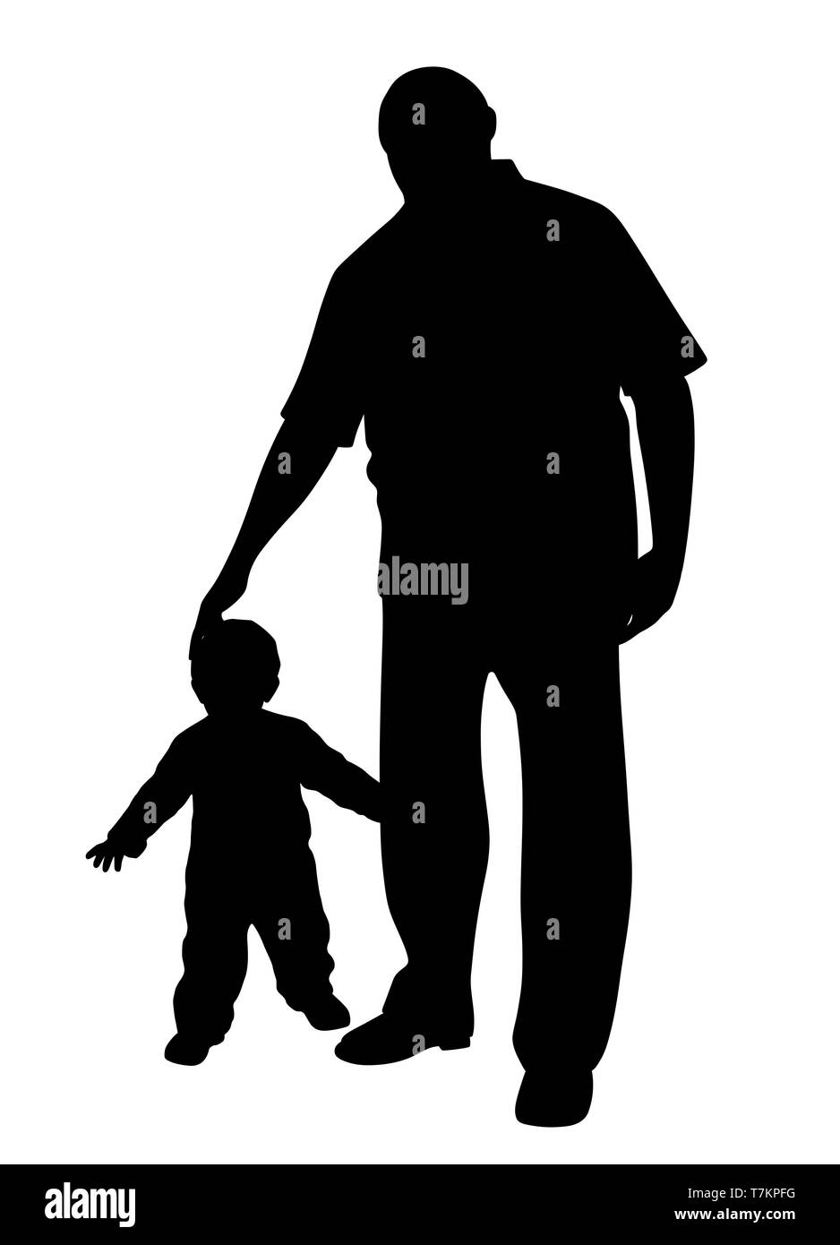 Nonno con un piccolo bambino Illustrazione Vettoriale