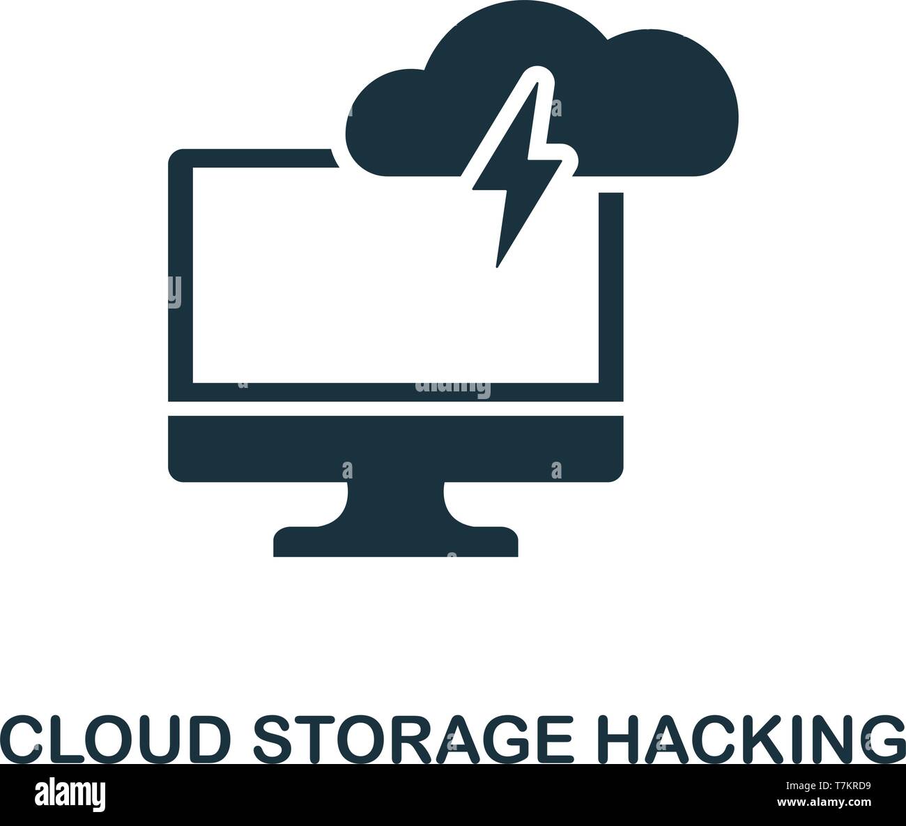 Cloud Storage icona di hacking. Elemento creativo design dalla raccolta di icone. Perfetto di pixel di Cloud Storage icona di hacking per web design, applicazioni software, pr Illustrazione Vettoriale