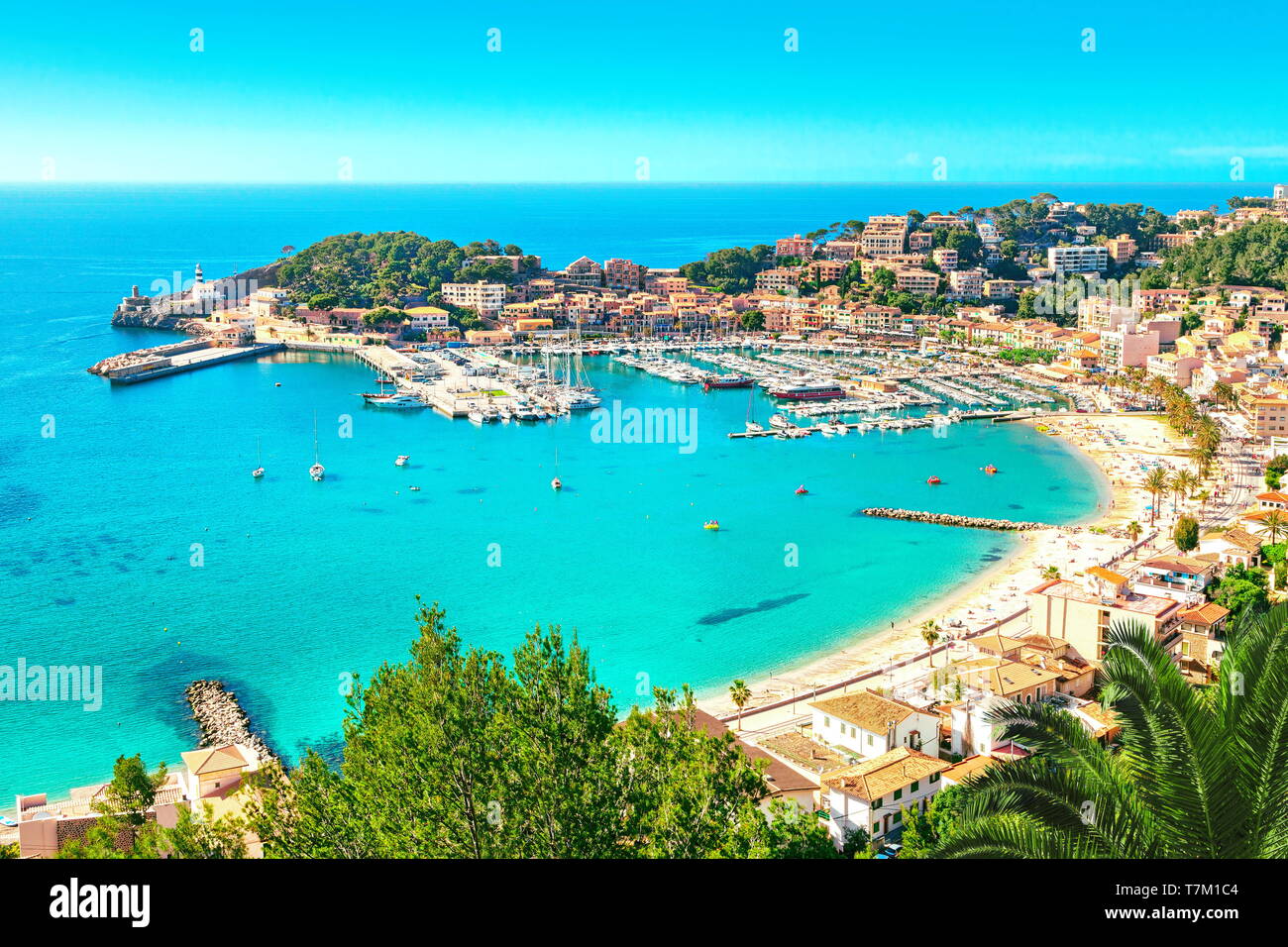 Port de Soller, Mallorca, Spagna Foto Stock