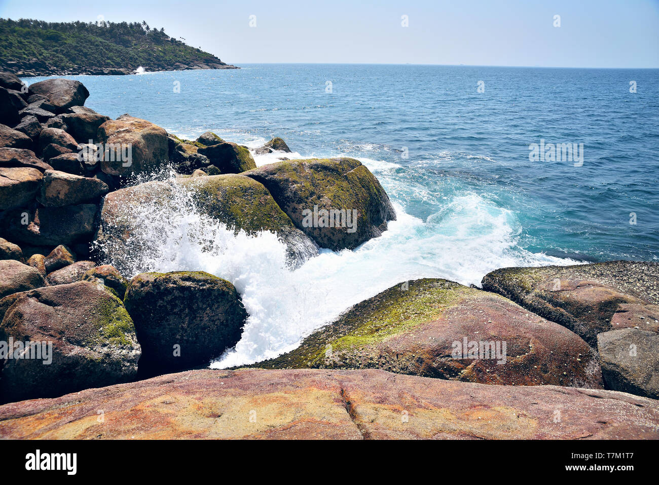 La forma d'onda nell'Oceano indiano Foto Stock