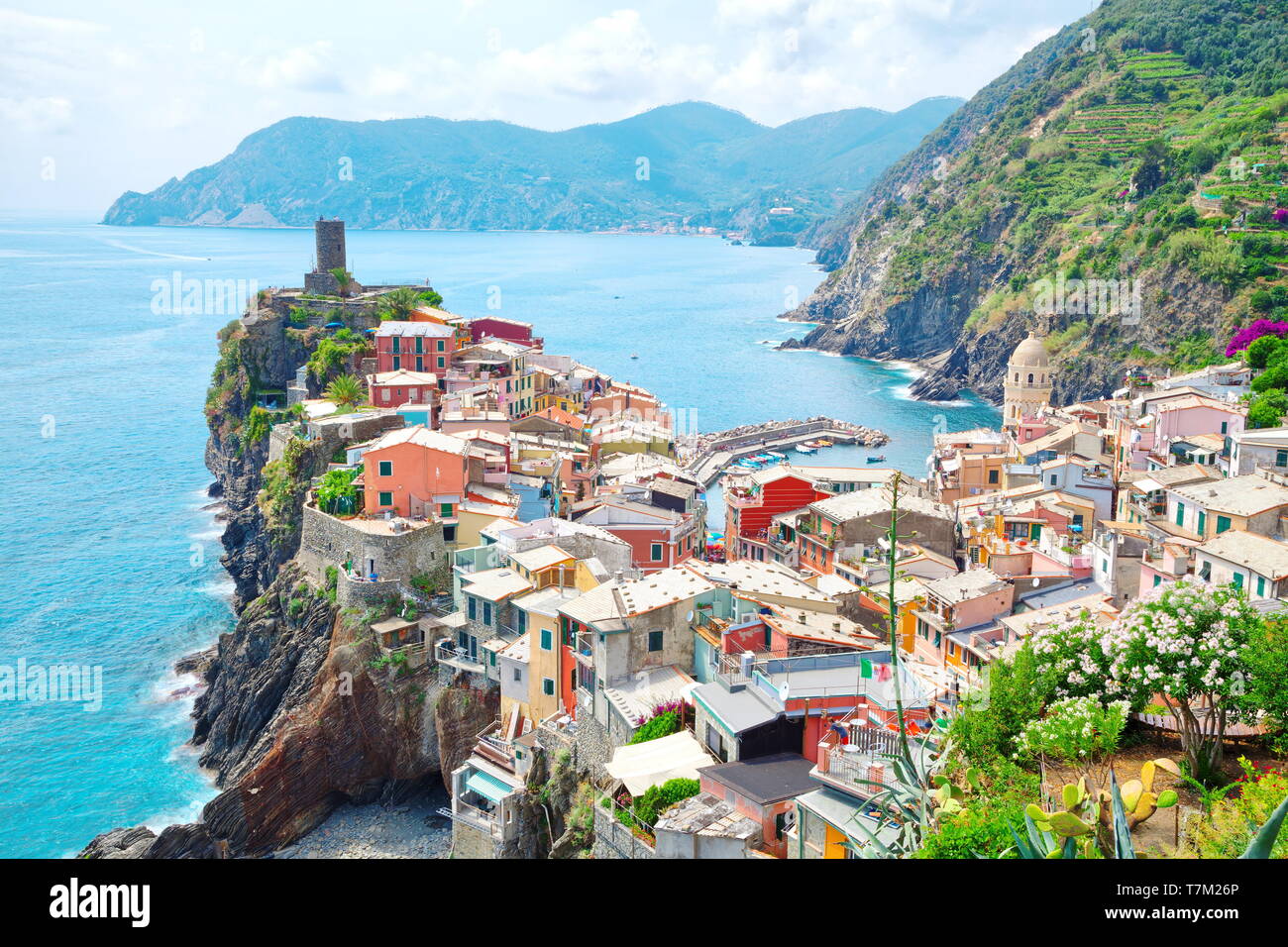 Vernazza Italia (Cinque Terre) Foto Stock