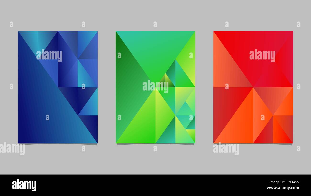 Abstract gradiente poligonale triangolo poster mosaico progettazione del modello impostato Illustrazione Vettoriale
