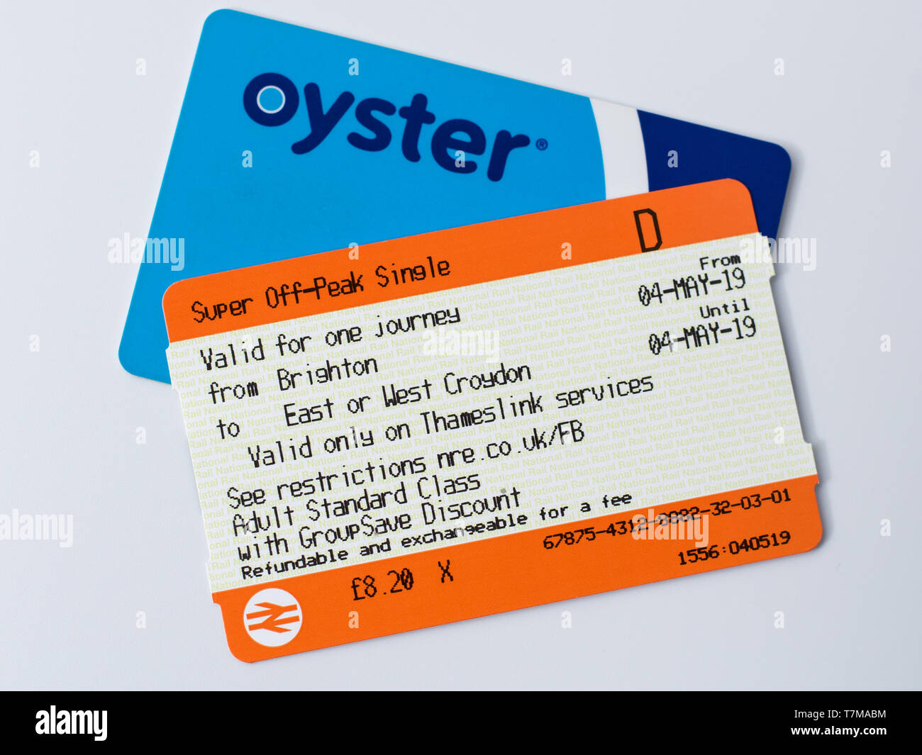 Oyster e National Rail ticket - Super off-ticket di picco Foto Stock