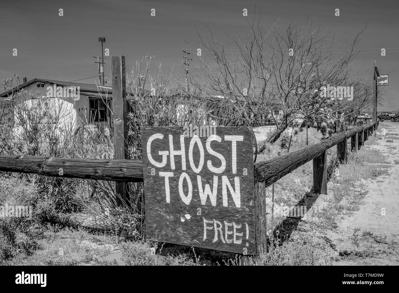 Tipica città fantasma in California - MOJAVE CA, Stati Uniti d'America - 29 Marzo 2019 Foto Stock