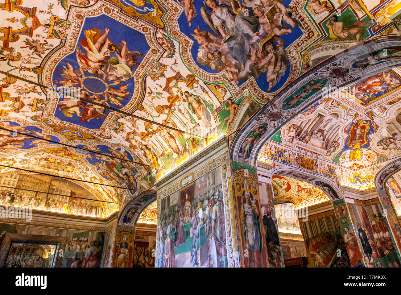 Magnete Frigorifero 3D In Cristallo, Souvenir Viaggio Musei Vaticani Roma, Affresco Soffitto, 5x5 Cm