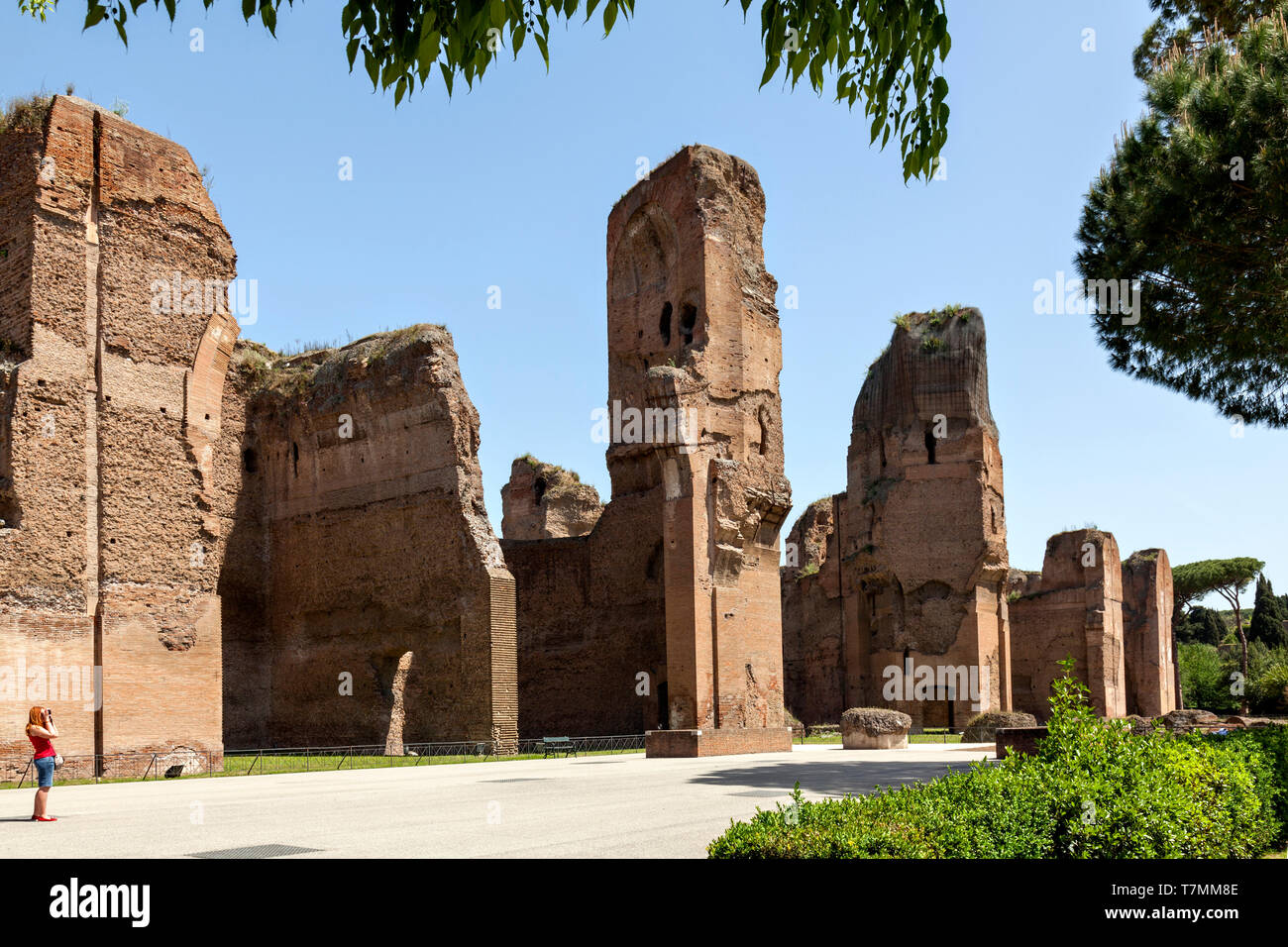 Terme di Caracalla (Italiano: Terme di Caracalla a Roma, Italia Foto Stock
