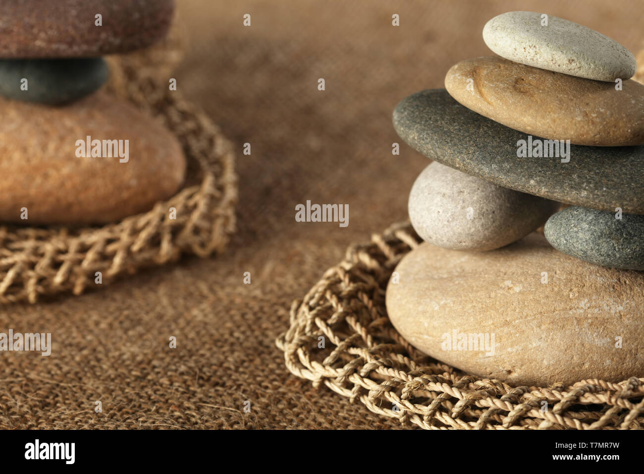 Pietre impilate Foto Stock