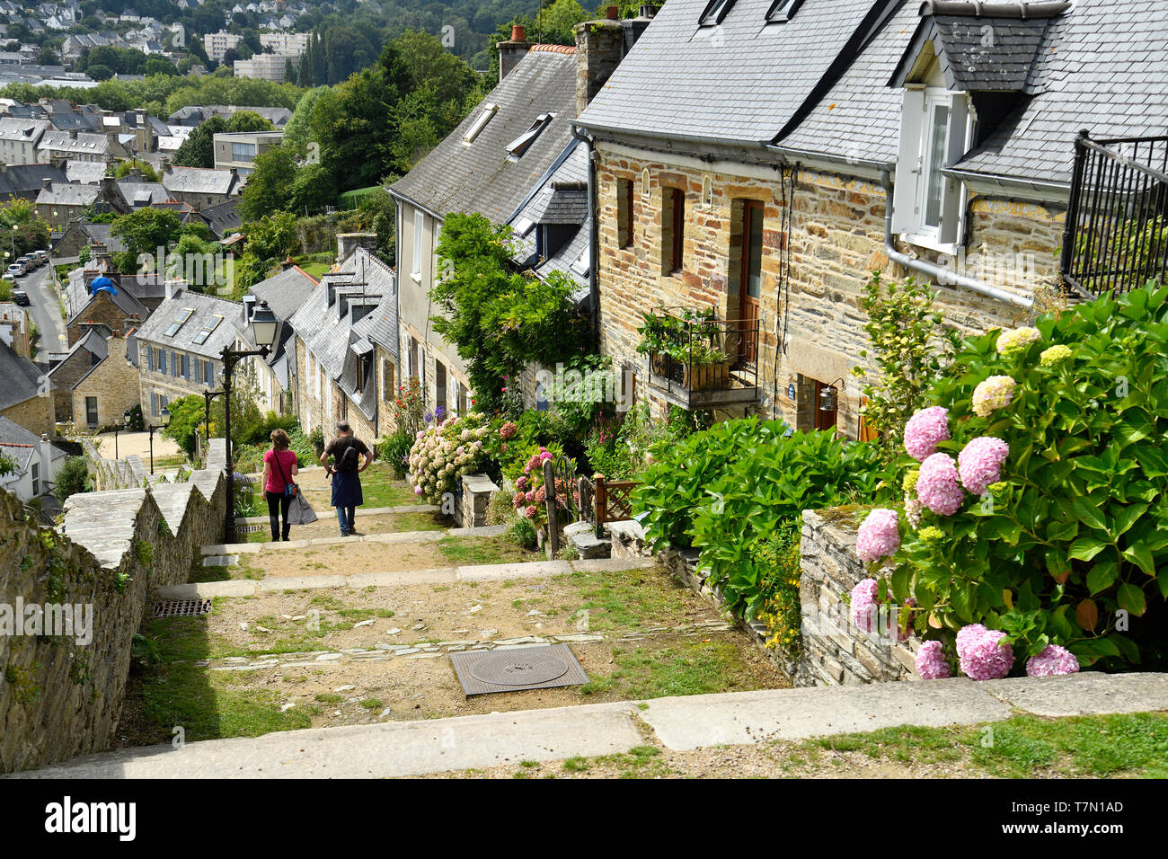 Francia, Cotes d'Armor, Lannion, scale di Brelevenez Foto Stock