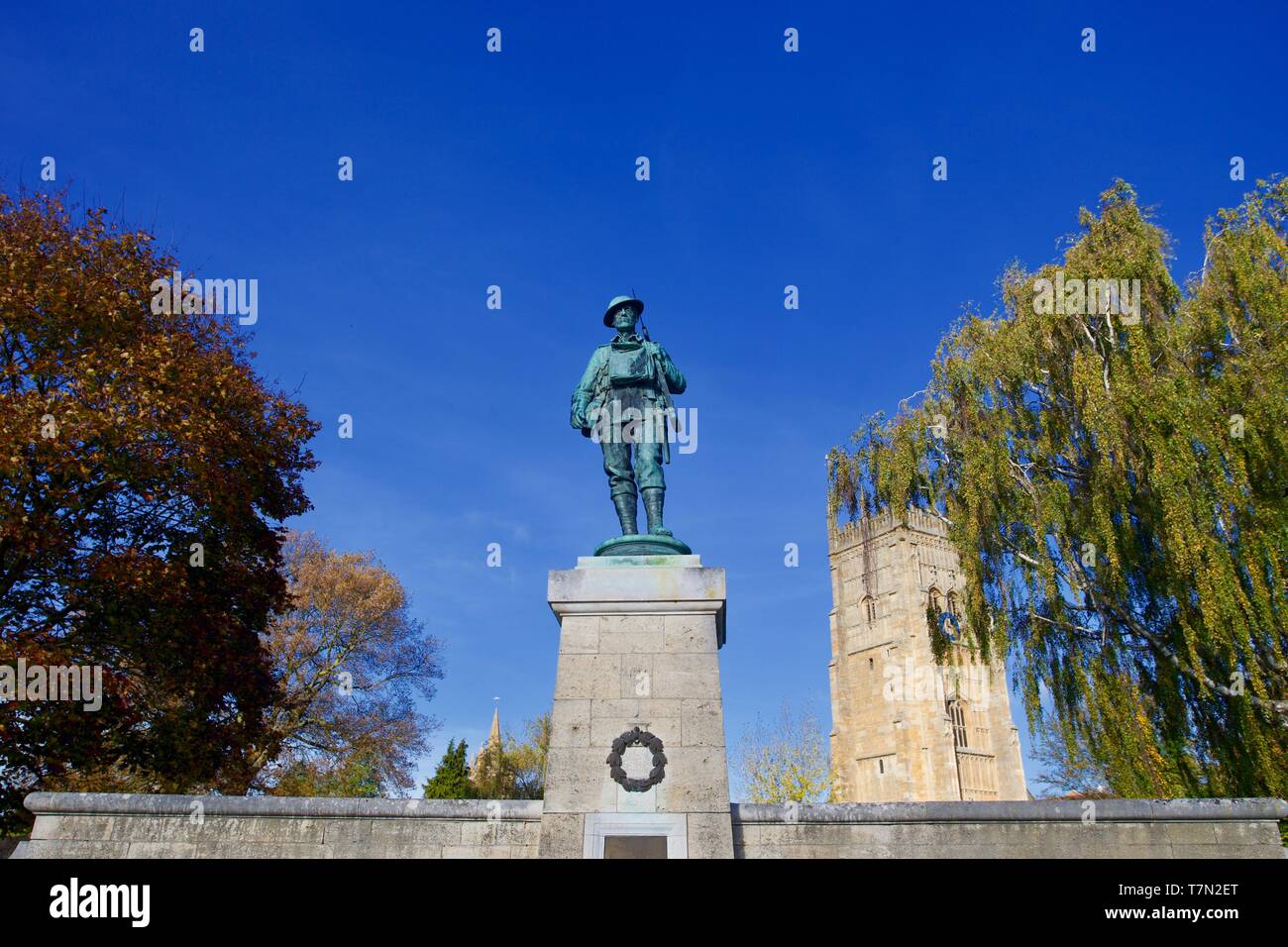 Il Memoriale di guerra di Abbey Park, Evesham, Worcestershire Inghilterra Foto Stock