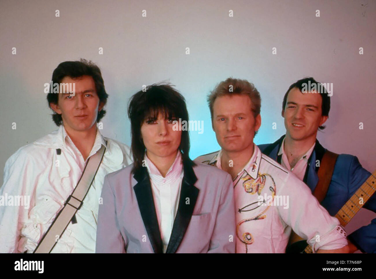 I pretendenti English-American gruppo rock con Chrissie Hynde circa 1980. Foto: Van Houten Foto Stock