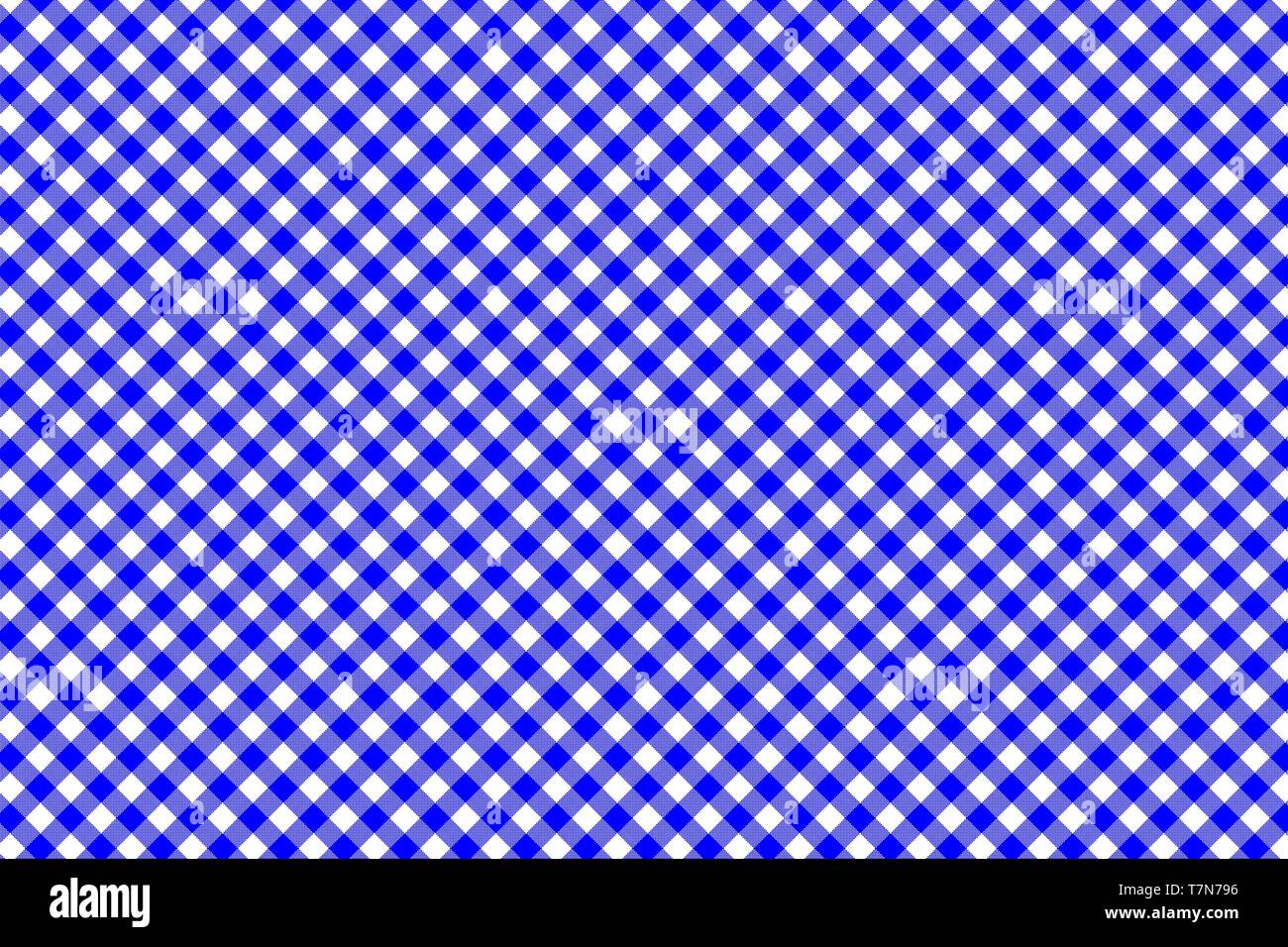 Blue Gingham pattern. La texture dal rombo/quadrati per - plaid, tovaglie, abiti, camicie, abiti, carta, biancheria da letto, coperte, piumini e altri tipi di testo Illustrazione Vettoriale