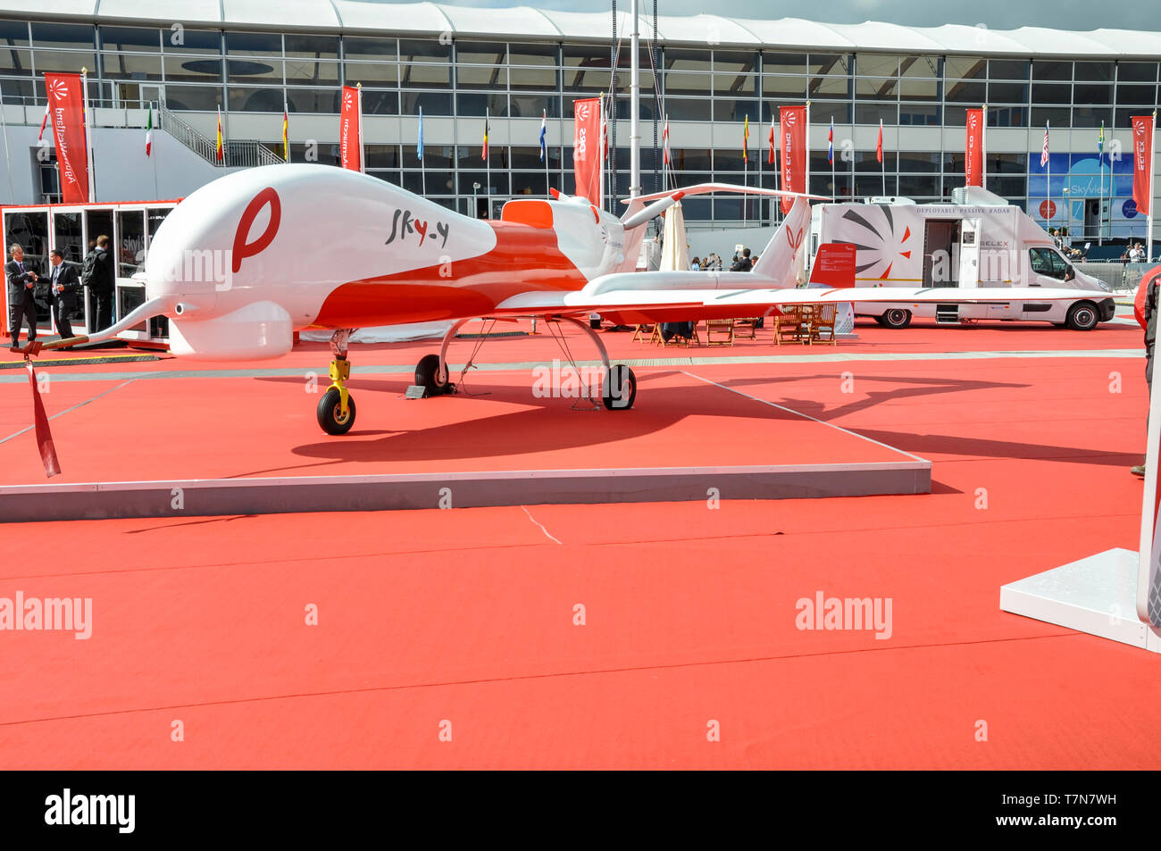 Alenia Aeronautica Sky-Y, veicolo aereo senza equipaggio MASCHILE autofinanziato a scopo dimostrativo e di ricerca. Rinominato Leonardo-Finmeccanica Foto Stock