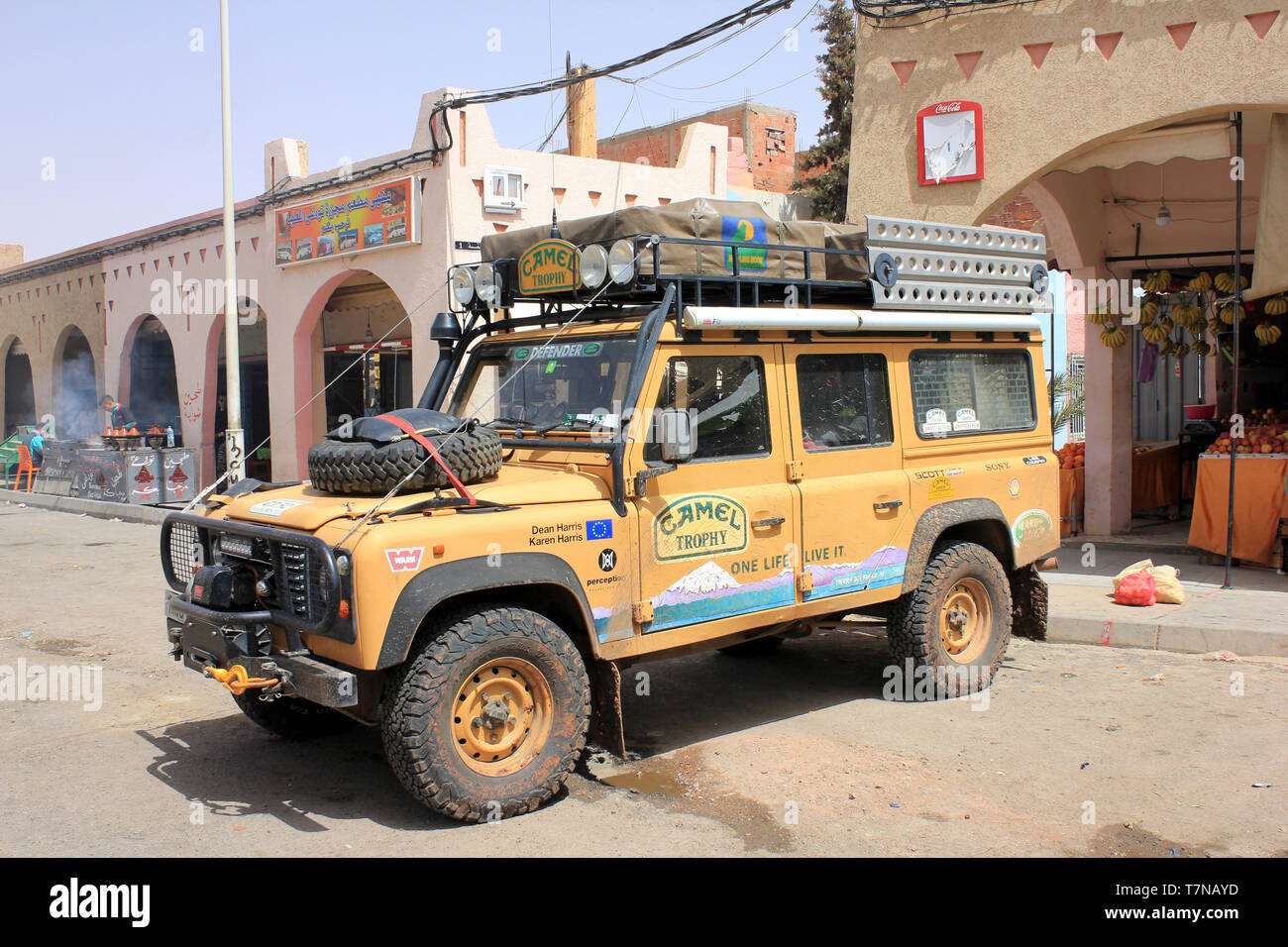 Spedizione in Landrover Zaida, Provincia di Midelt, Drâa-Tafilalet, Marocco Foto Stock