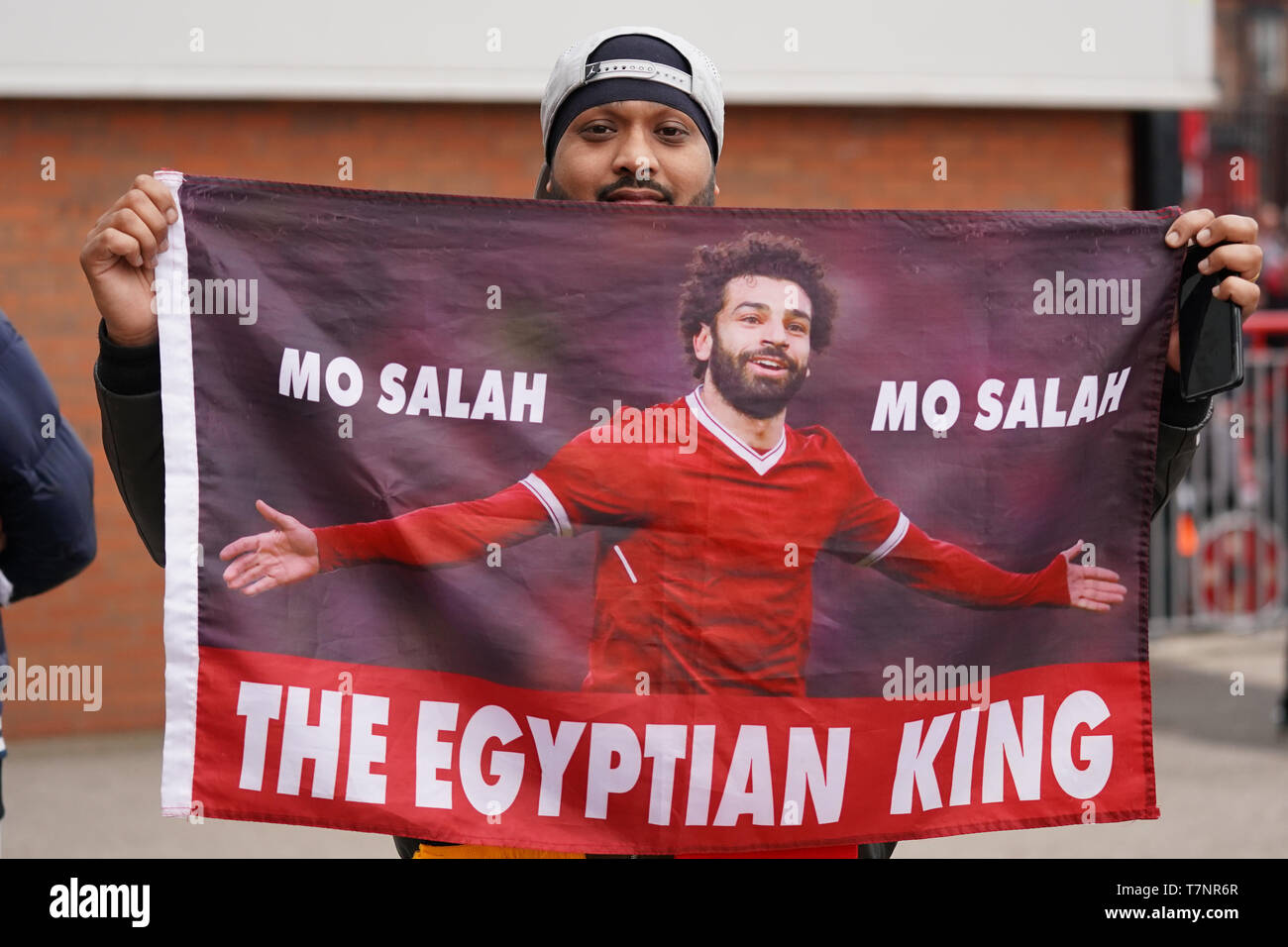 Ventole ad Anfield prima della partita 7 Mayl 2019 , Anfield Stadium, Liverpool, in Inghilterra; la UEFA Champions League Semi Finale, la seconda gamba, Liverpool FC vs FC Barcellona Credito: Terry Donnelly/news immagini Foto Stock