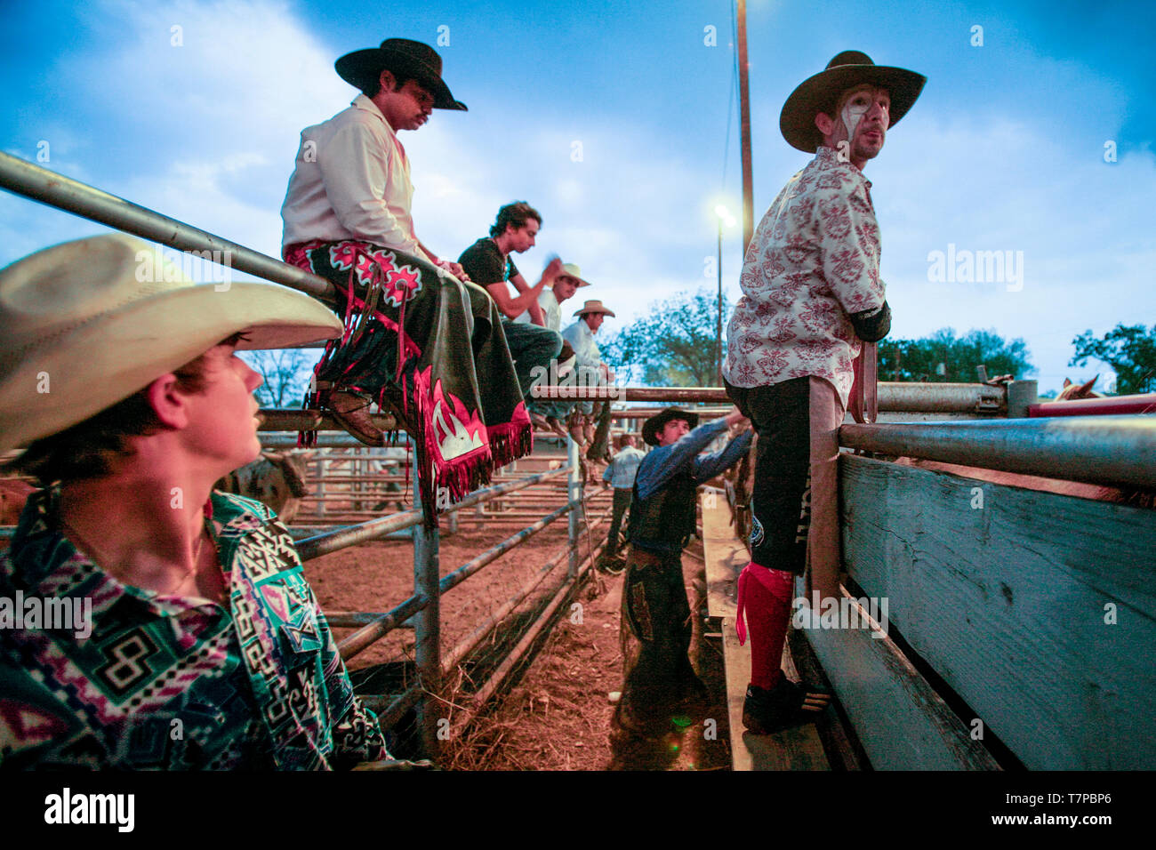 Rodeo show all'Uvalde County Fairplex Foto Stock