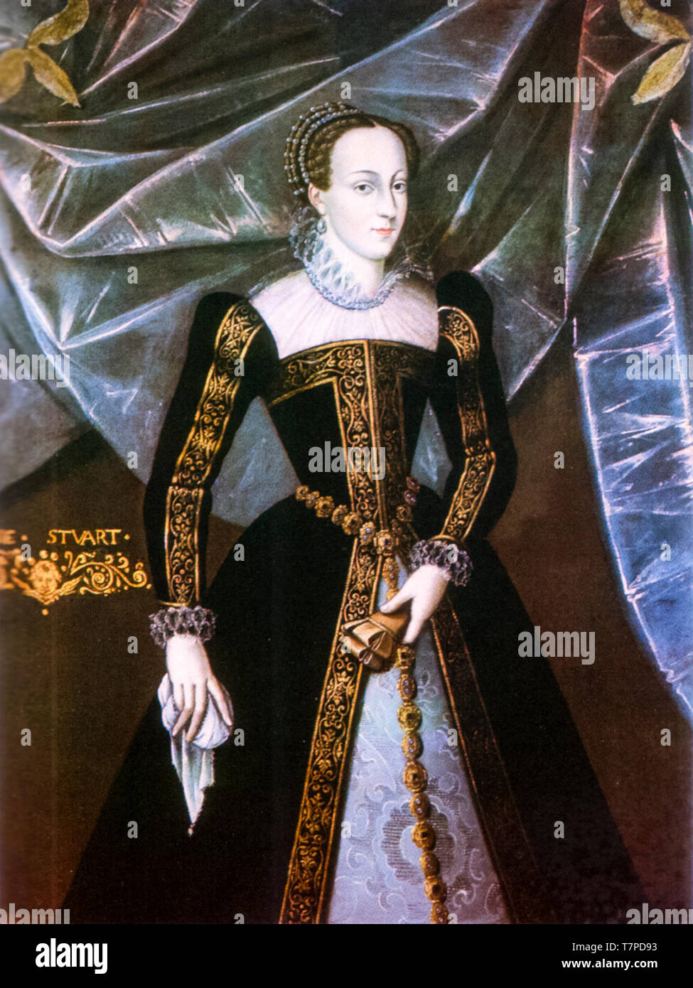 Maria Regina di Scozia (1542-1587) in un ritratto ufficiale, XVII secolo Foto Stock