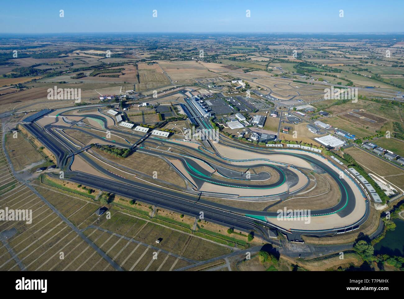Francia, Nièvre, Magny Cours, il circuito di Formula 1 (vista aerea) Foto Stock