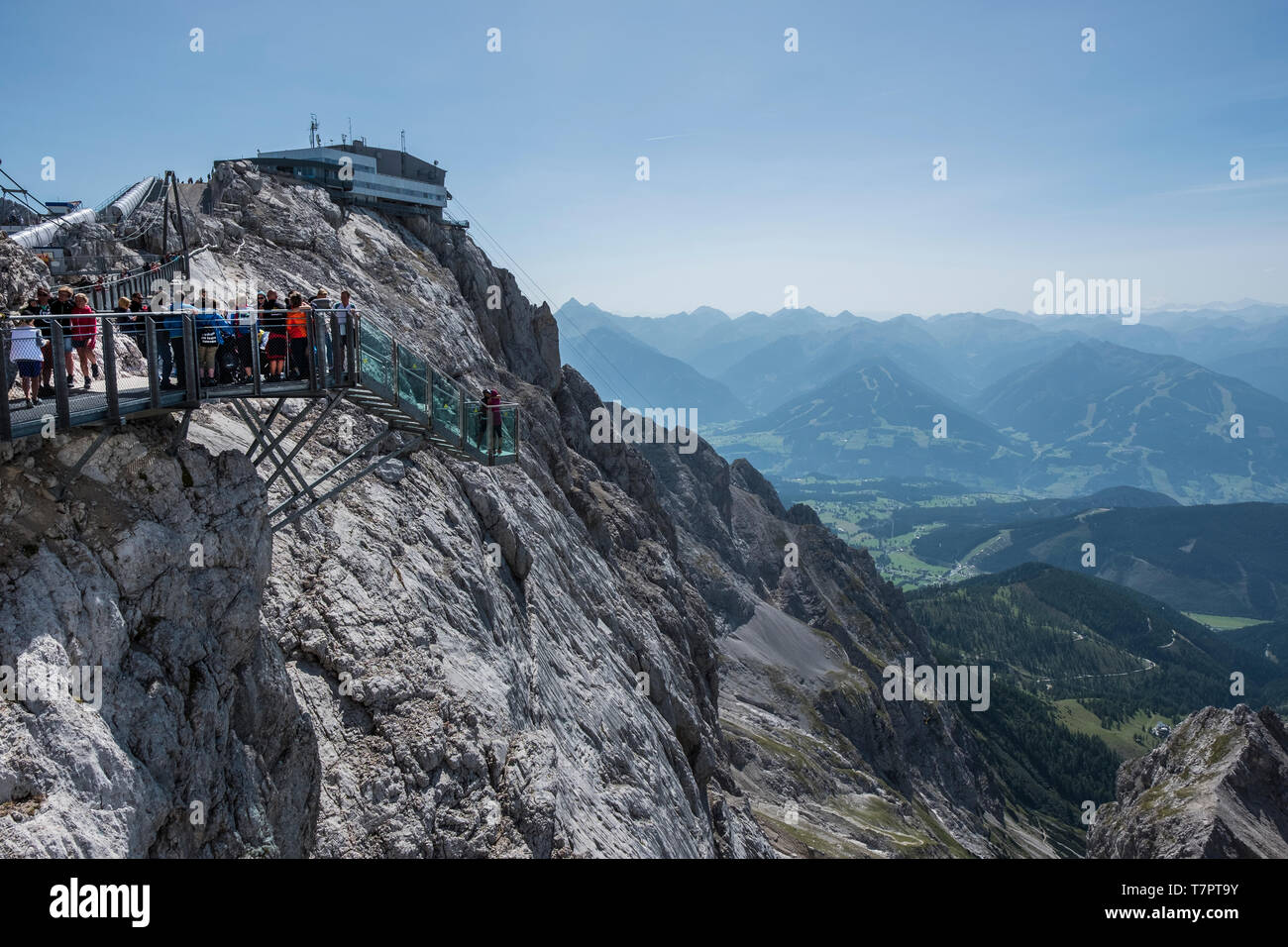 Il percorso per nulla sull'Hoher Dachstein Austria, l'Europa. Foto Stock
