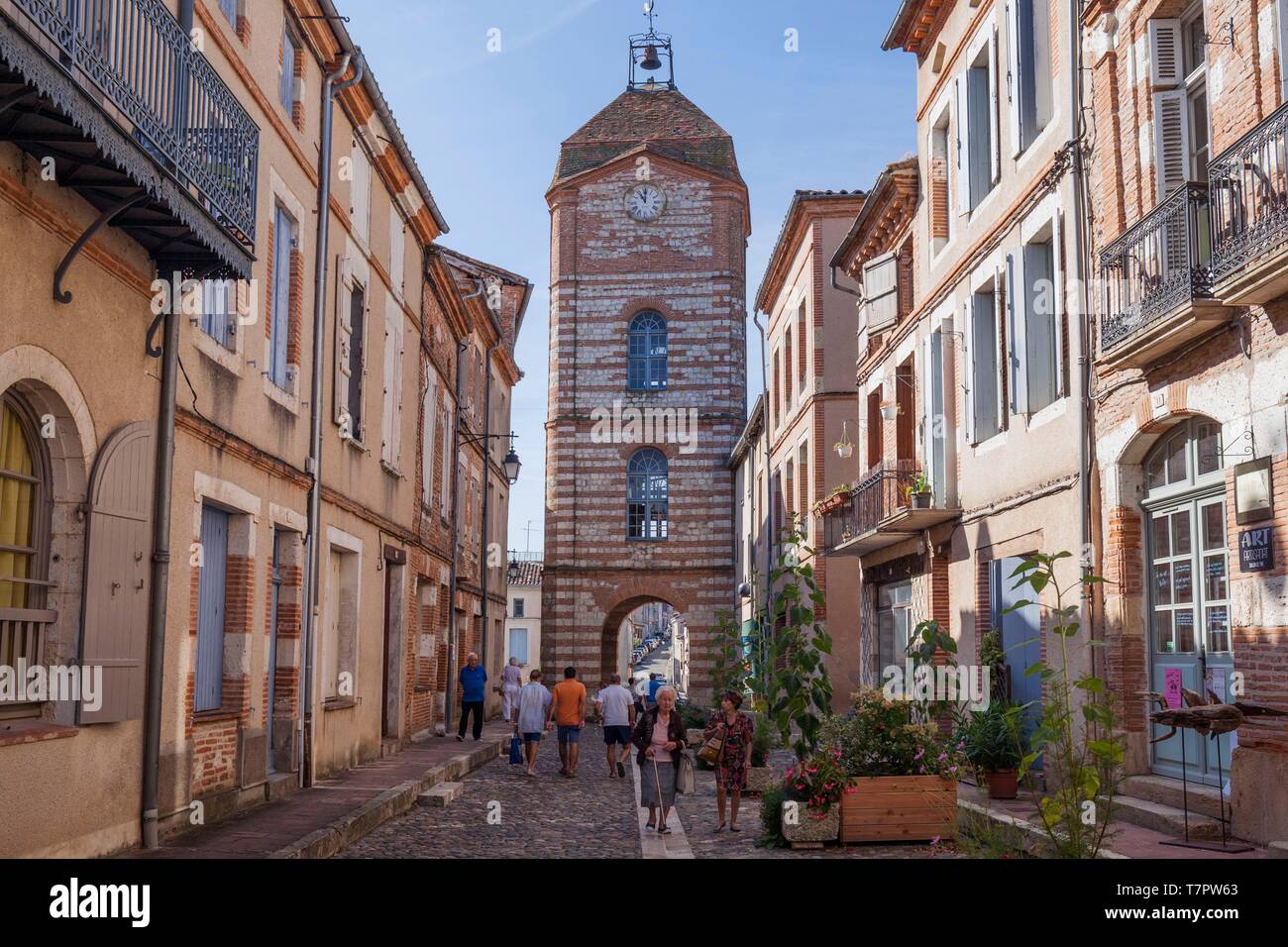 Francia, Tarn et Garonne, Auvillar, etichettati Les Plus Beaux Villages de France (i più bei villaggi di Francia) Foto Stock