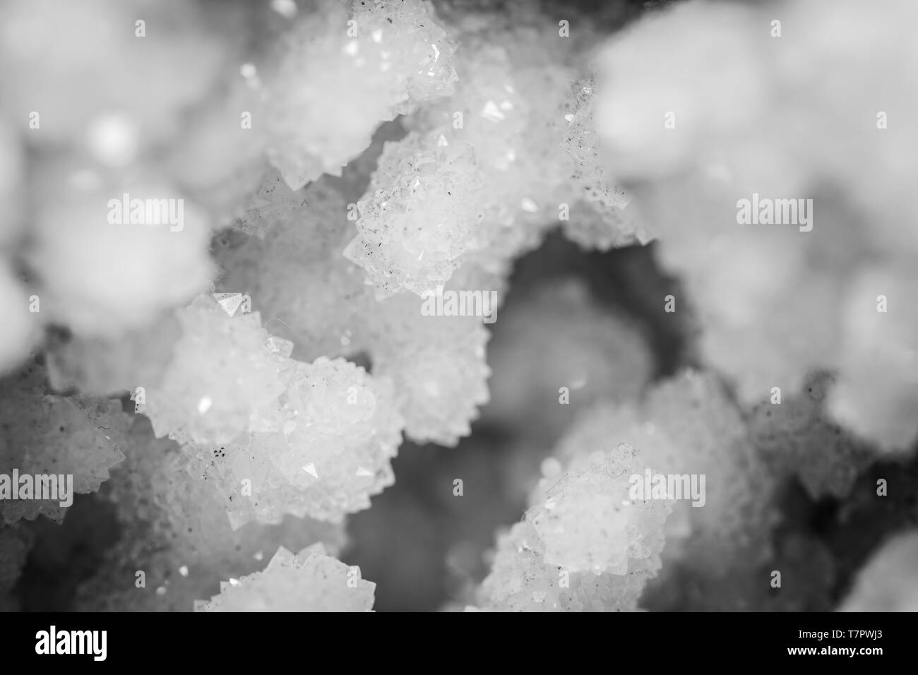 Extreme tessitura macro close up di cristalli di sale Foto Stock
