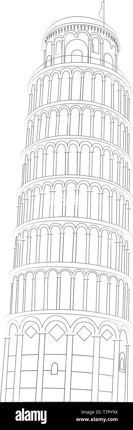 Torre di Pisa Illustrazione Vettoriale