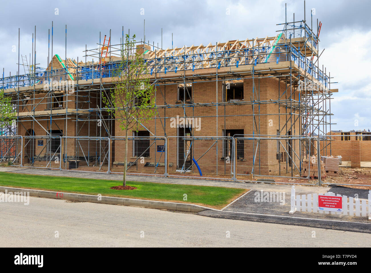 Alconbury Weald principali alloggiamento nuovo sviluppo, nei pressi di Huntingdon, Cambridgeshire, Inghilterra, Regno Unito, GB Foto Stock