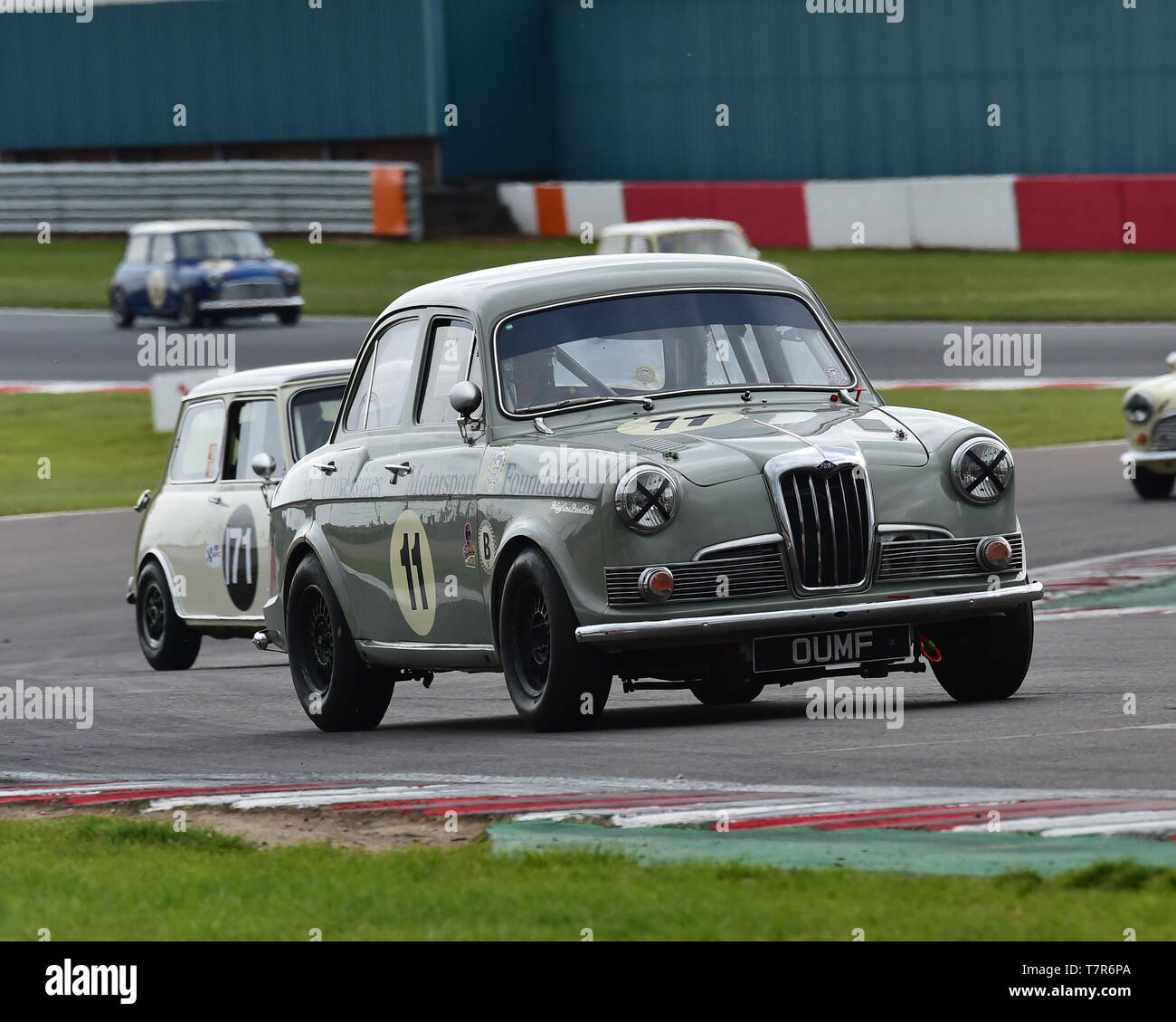 Ding Boston, Riley unidirezionale-cinque OUMF, HRDC Coys trofeo, Touring Cars 1958 al 1966, Donington storica festa, maggio 2019, motor racing, motor sport Foto Stock