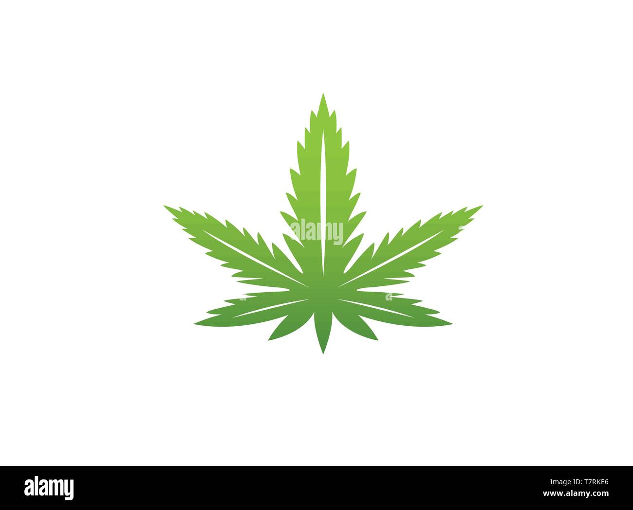 La marijuana medica Cannabis Logo di canapa Illustrazione Vettoriale