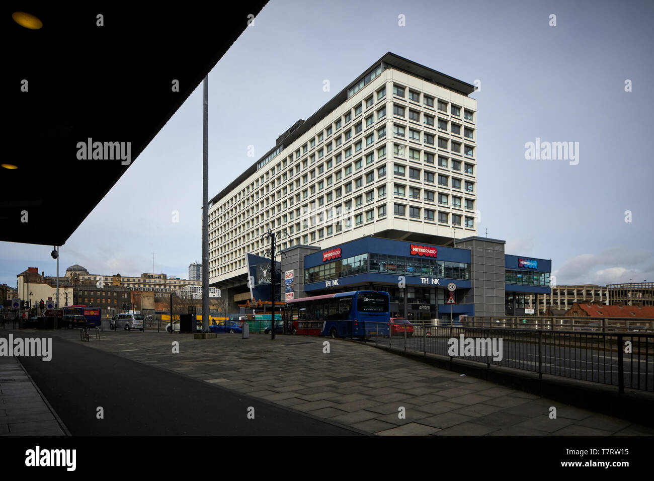 Newcastle upon Tyne, ex uffici BT 55 gradi Nord contiene gli appartamenti e di una stazione radio Foto Stock