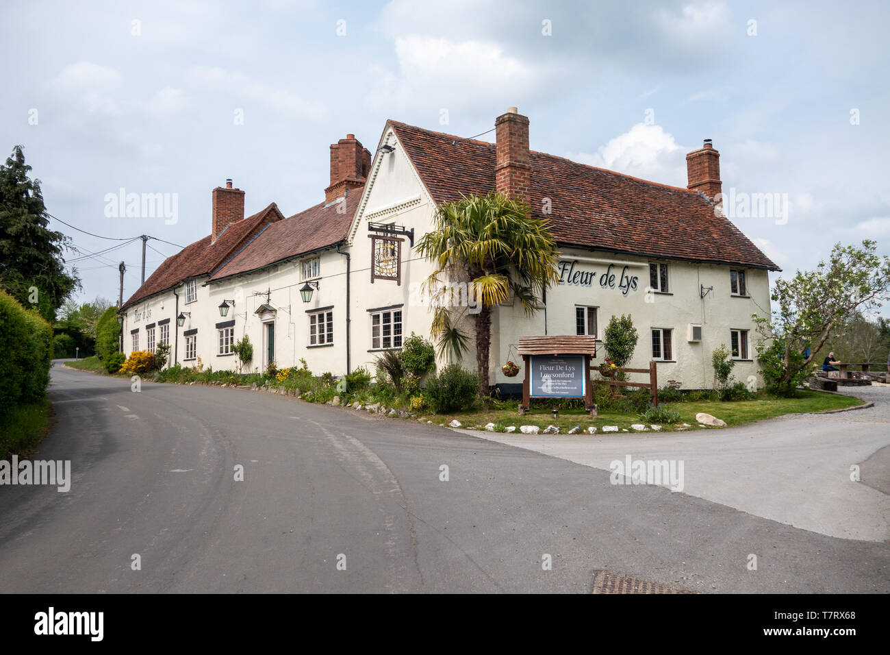 Fleur de Lys pub a Lowsonford Foto Stock
