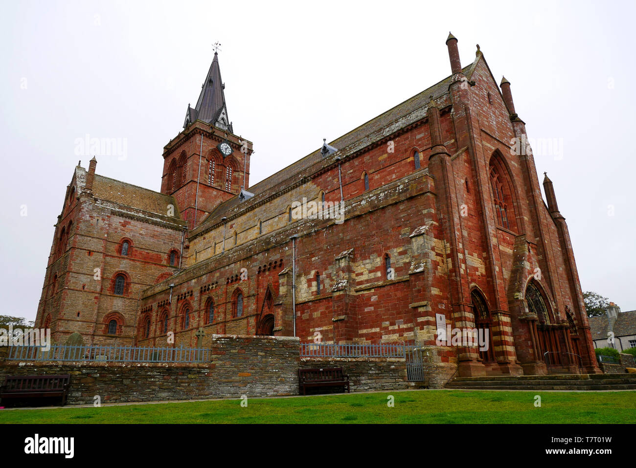 San Magnus Cathedral, Kirkwall, isole Orcadi Scozia, Regno Unito Foto Stock