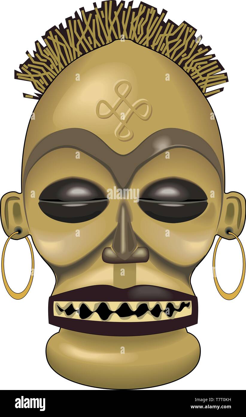 Mascherina africana illustrazione vettoriale Illustrazione Vettoriale