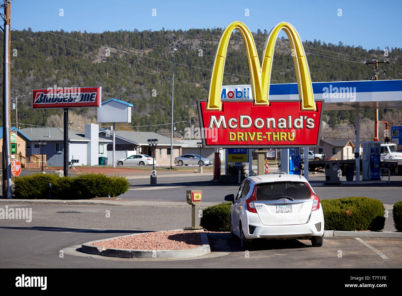 La storica Route 66 città Williams, Arizona. Ristorante McDonalds Foto Stock