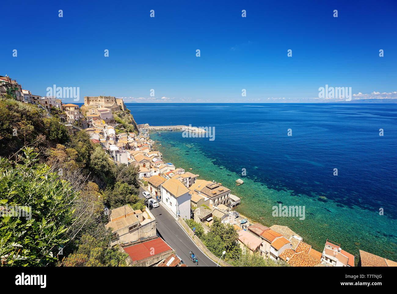 Scilla in Calabria, Italia. Italiano corsa estiva vacanza. Foto Stock