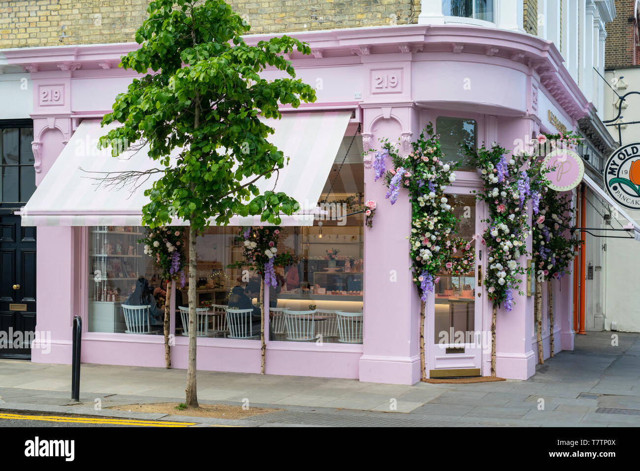 Peggy porschen cake shop esterno. Kings Road, a Chelsea, Londra, Inghilterra Foto Stock