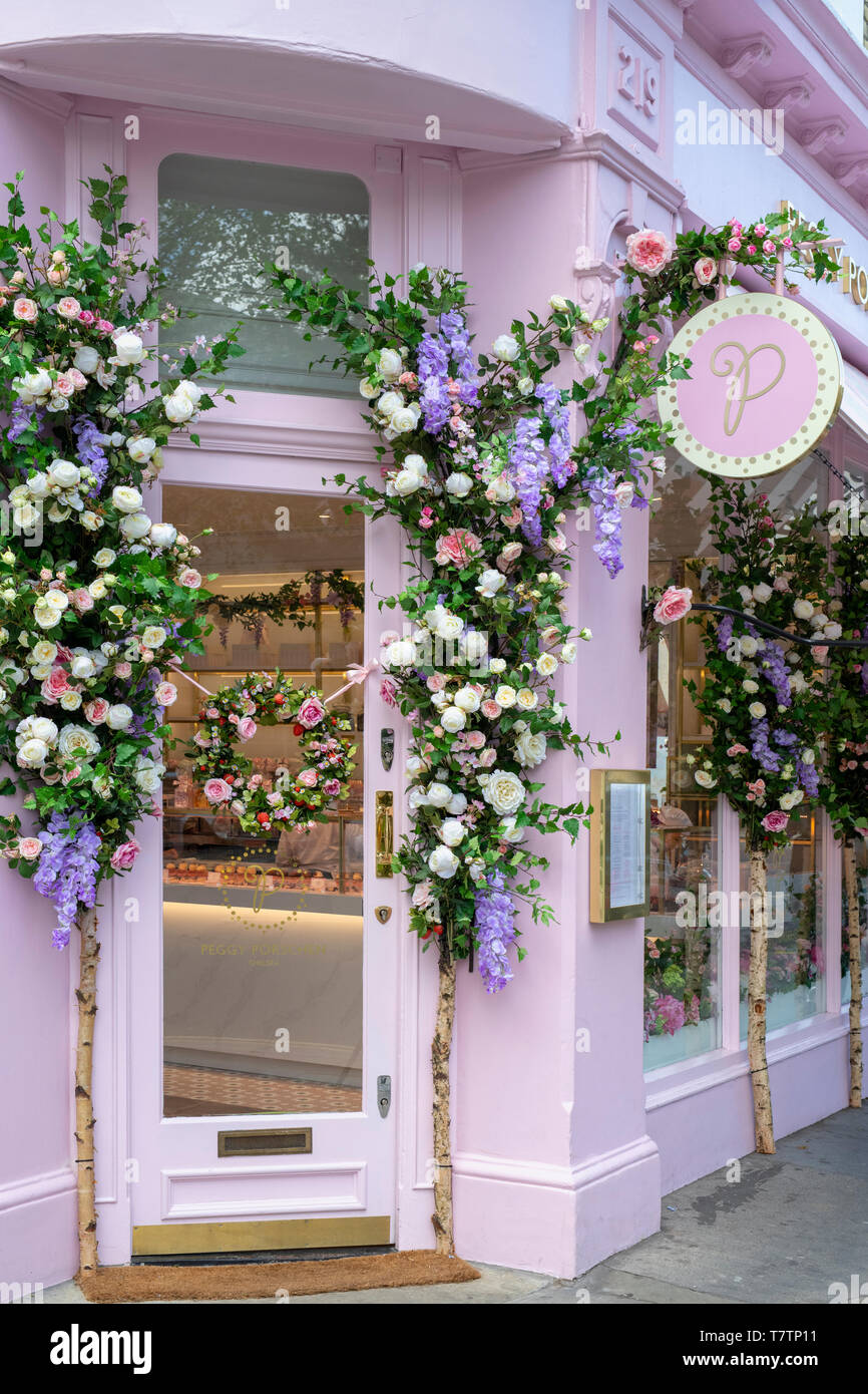 Peggy porschen cake shop esterno. Kings Road, a Chelsea, Londra, Inghilterra Foto Stock