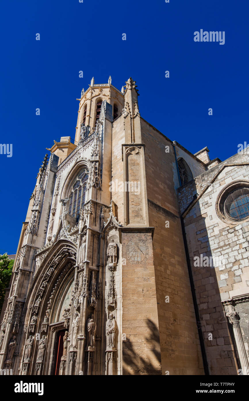 Vista in Paroisse Cathedrale Saint Sauveur Aix-en-Provence in Francia Foto Stock