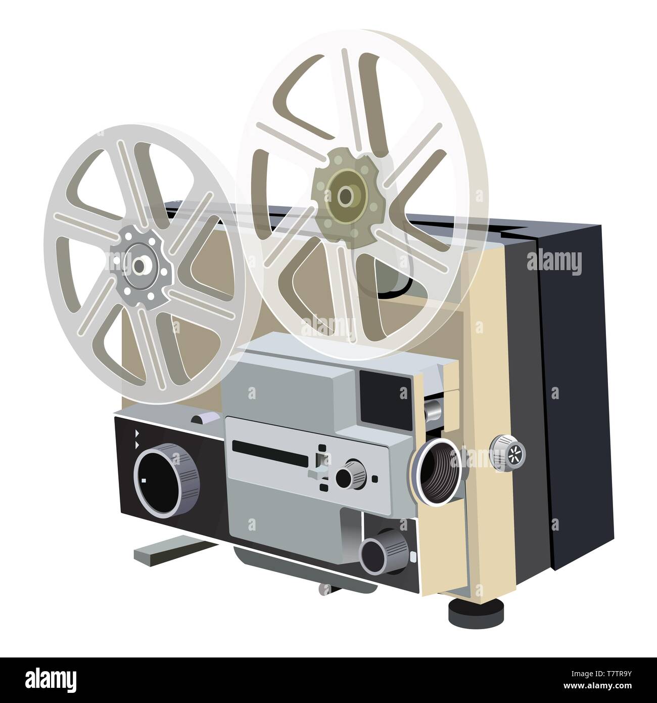 Vettore stile vecchia immagine della telecamera Illustrazione Vettoriale