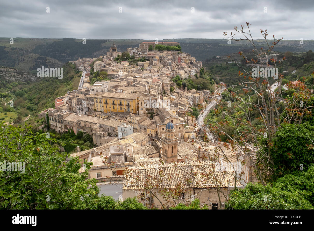 La città di Ragusa Ibla, Sicilia, Italia Foto Stock