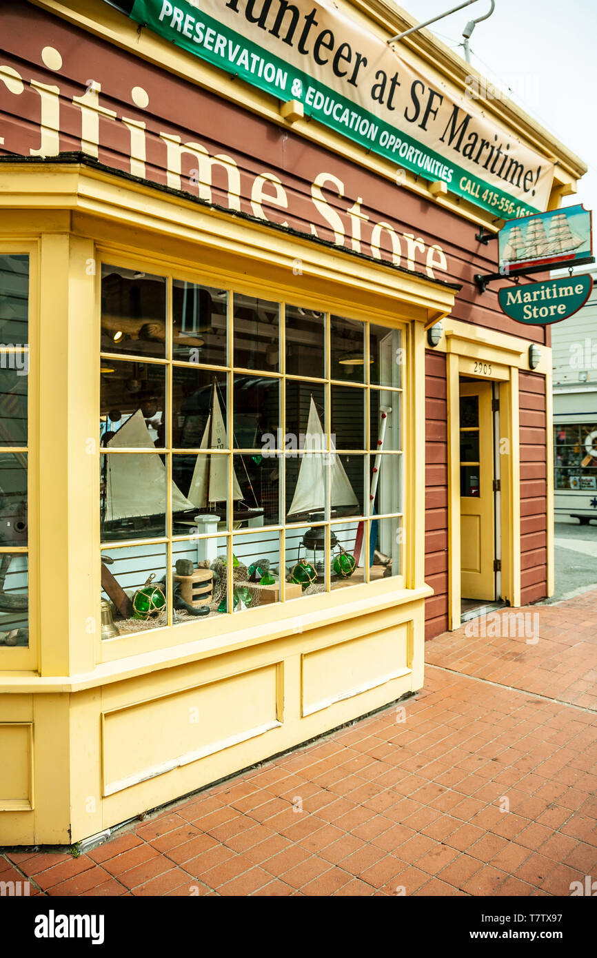 Negozio Marittimo di San Francisco Maritime National Historical Park, San Francisco, California USA Foto Stock