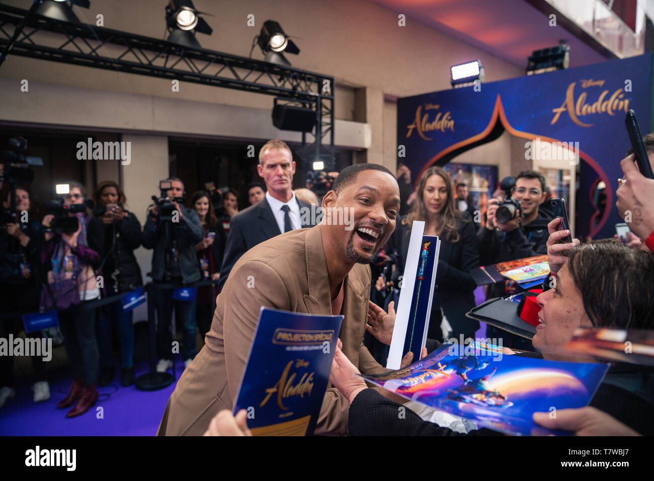 Parigi, Francia. Il 8 maggio 2019. Will Smith, Parigi. Premiere di Aladdin, Il Grand Rex. Foto Stock