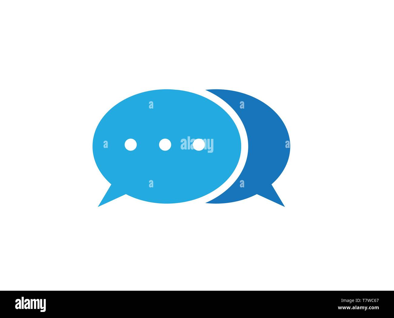 Icona Chat simbolo di comunicazione e servizio al cliente per la progettazione del logo vector Illustrazione Vettoriale